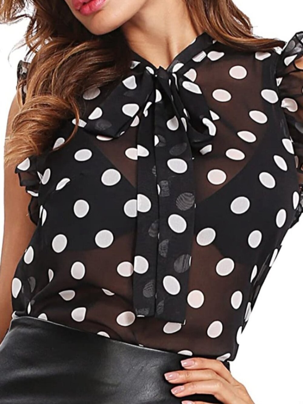 Black & White Polka Dot Blouse | Women’s Workwear Set